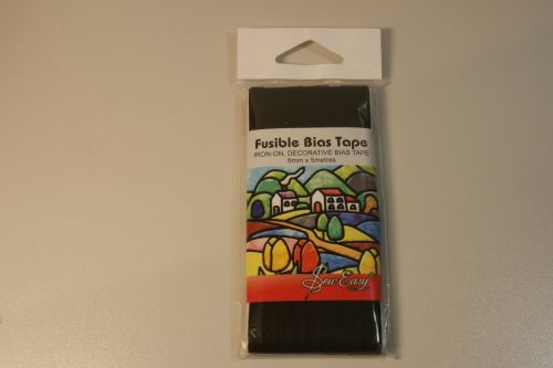 SEW EASY BLACK FUSIBLE BIAS TAPE